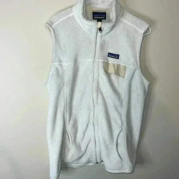 Patagonia women white two tone fleece vest - Picture 1 of 4